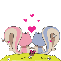 Gif animé amour écureuil